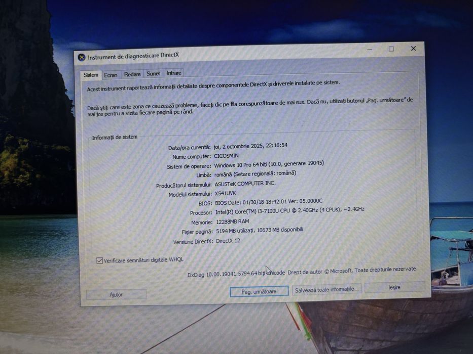 Laptop Asus X541U