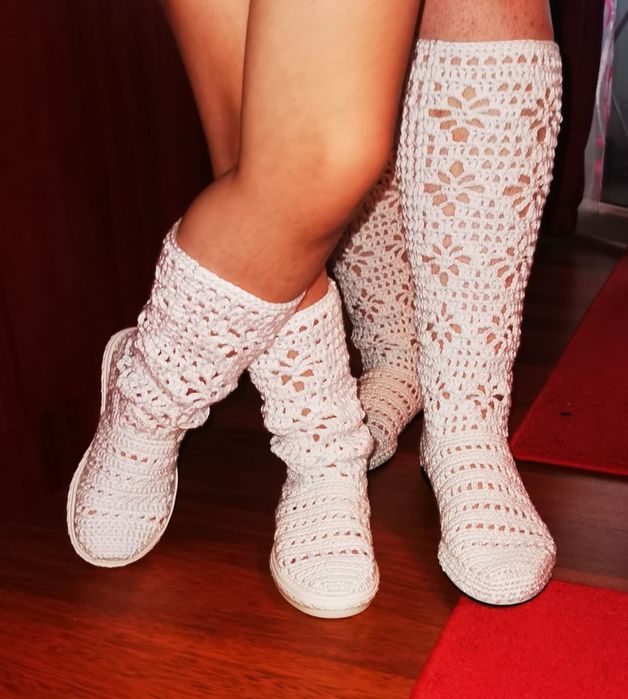 Vând cisme crosetate manual pentru copii și adulți 2