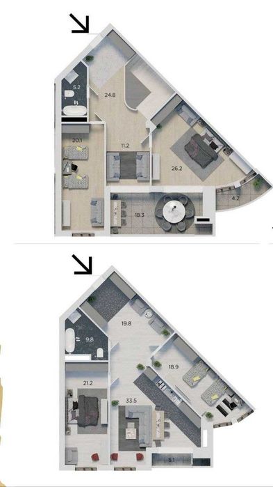 ПРОДАЕТСЯ КВАРТИРА!5-комнат,коробка,ЖК Tiara Residence,инст.ИНХА. США