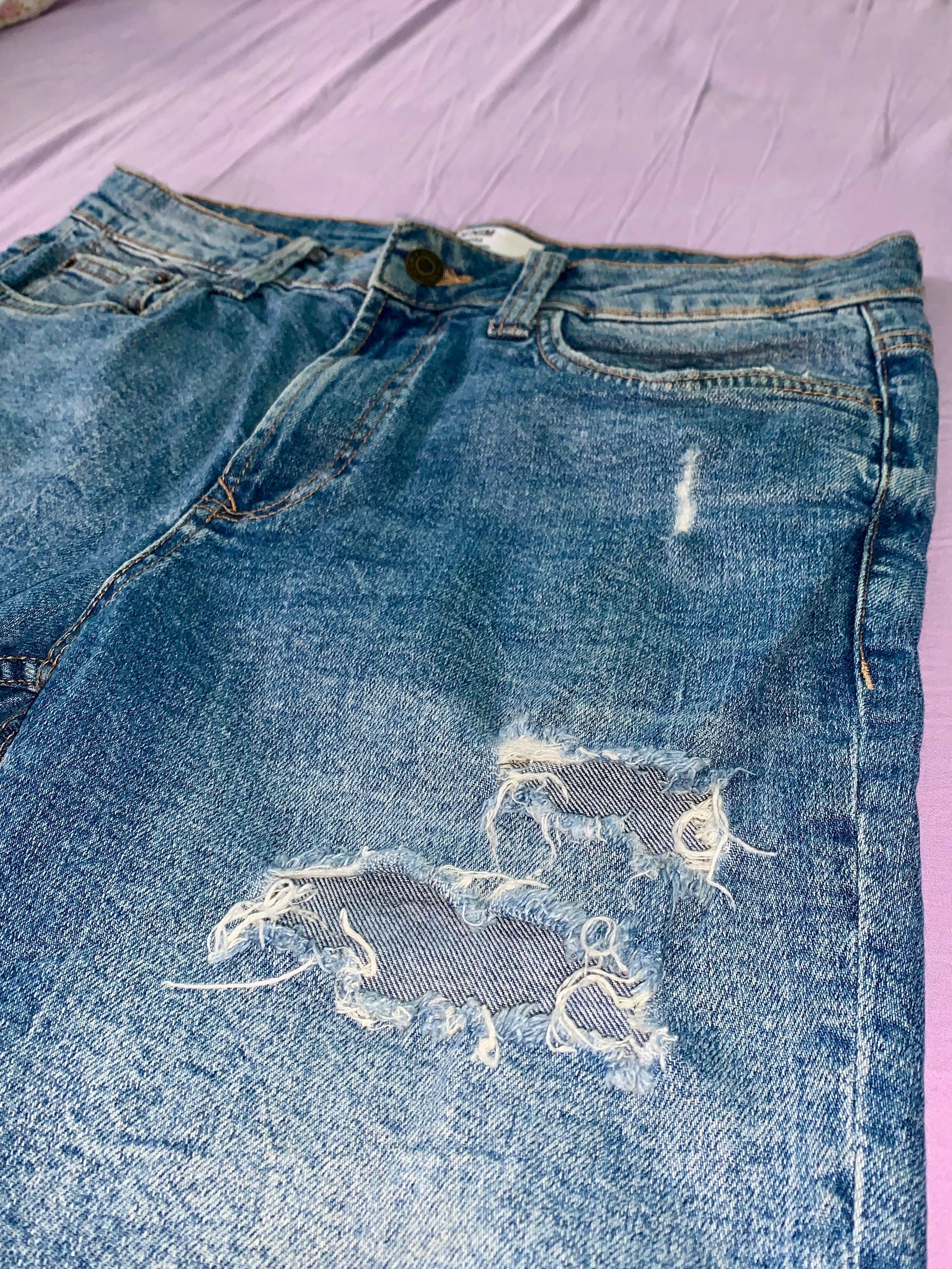 Мъжки дънкови къси панталони Bershka/Сини дънкови панталони