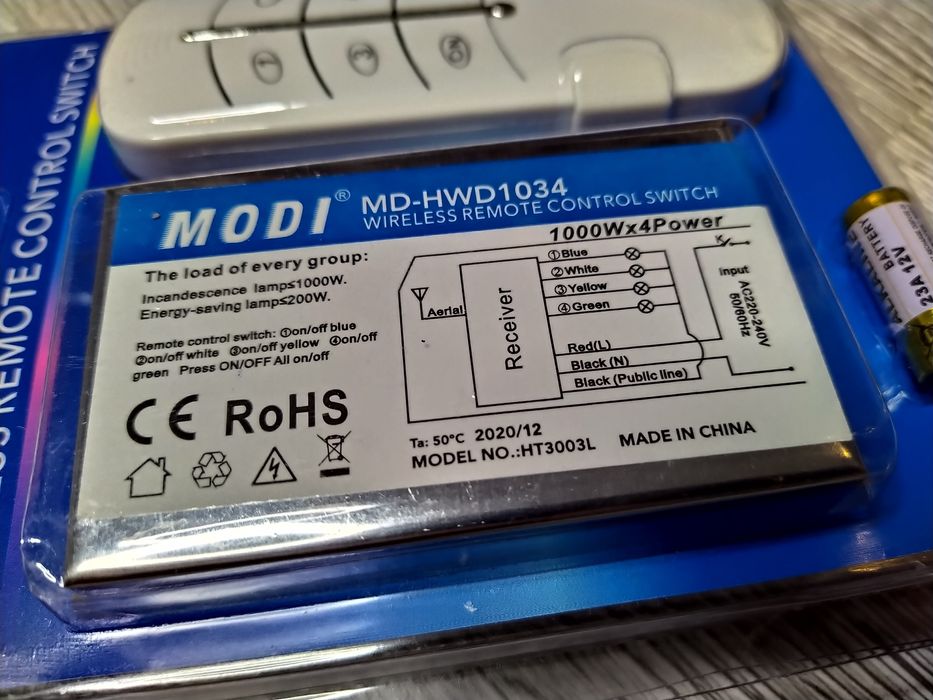 Telecomanda Wireless Universala pentru Lustra 4 canale