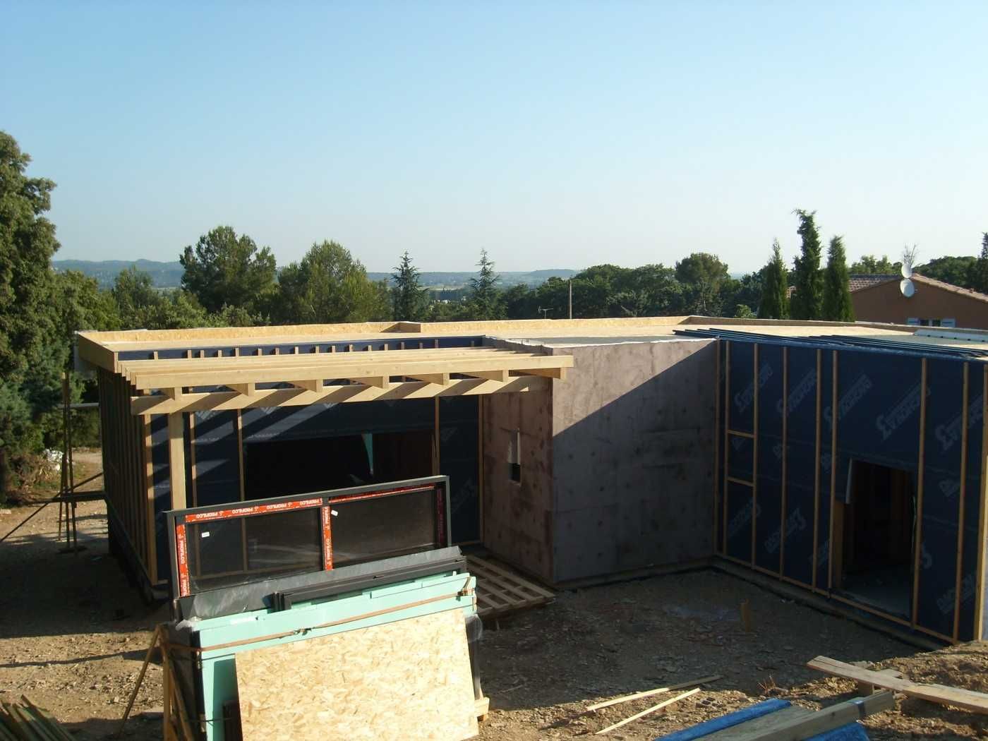 Cabana stil A-Frame, casa, terase si foisoare din structura de lemn