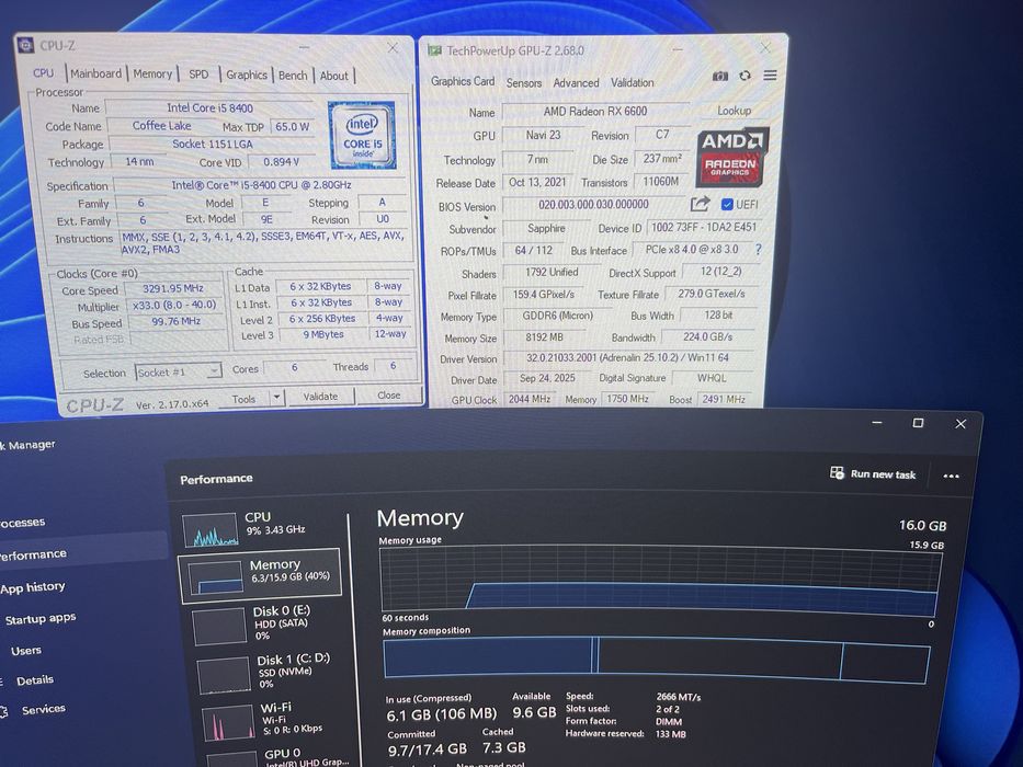 Pc Gaming compact Lenovo RX 6600
