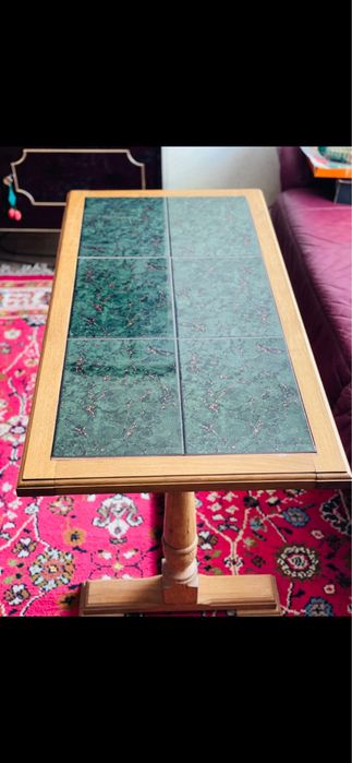 Masuta din stejar verde si negru&Masuta sticla negru pt. (living,hol).