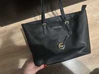 Geanta Michael Kors originala neagra piele