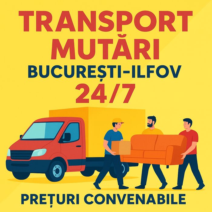 Transport&Mutari mobila- Bucuresti si Ilfov 24/7- cu manipulatori