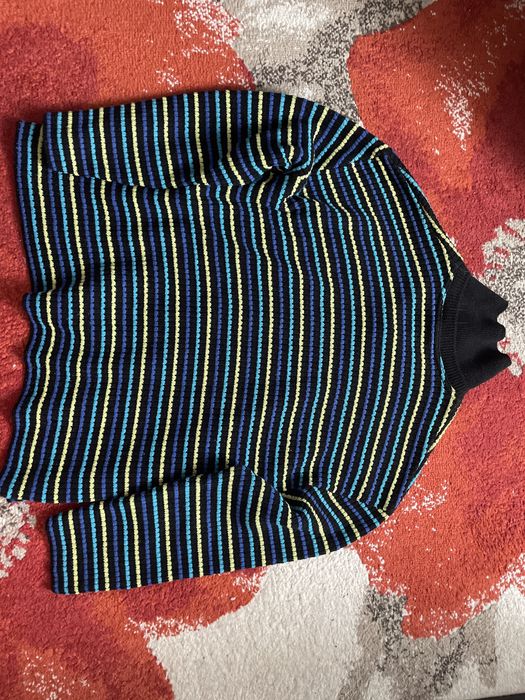 Pulover tricotat in dungi multicolore