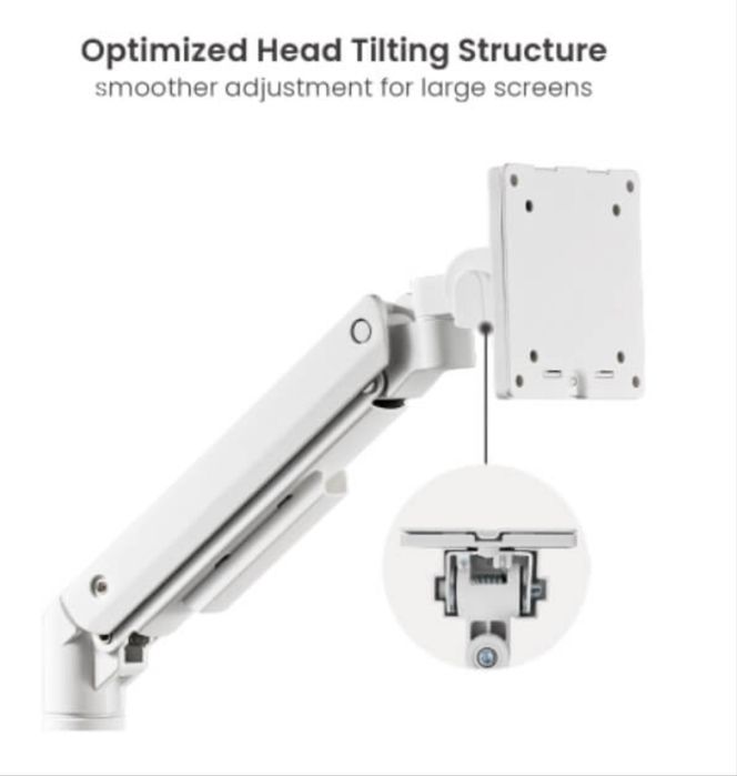 Suport monitor de birou, 17- 49 inch, max 20kg, alb