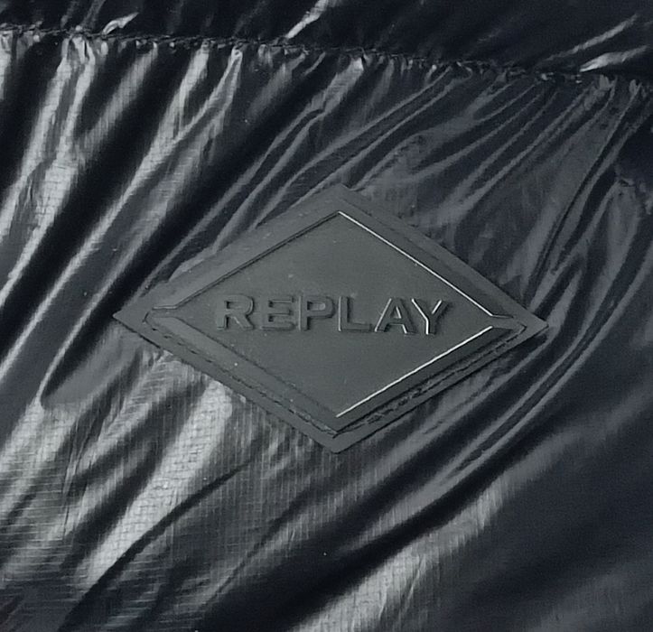 Replay Down Puffer Jacket оригинално пухено яке M черна пухенка