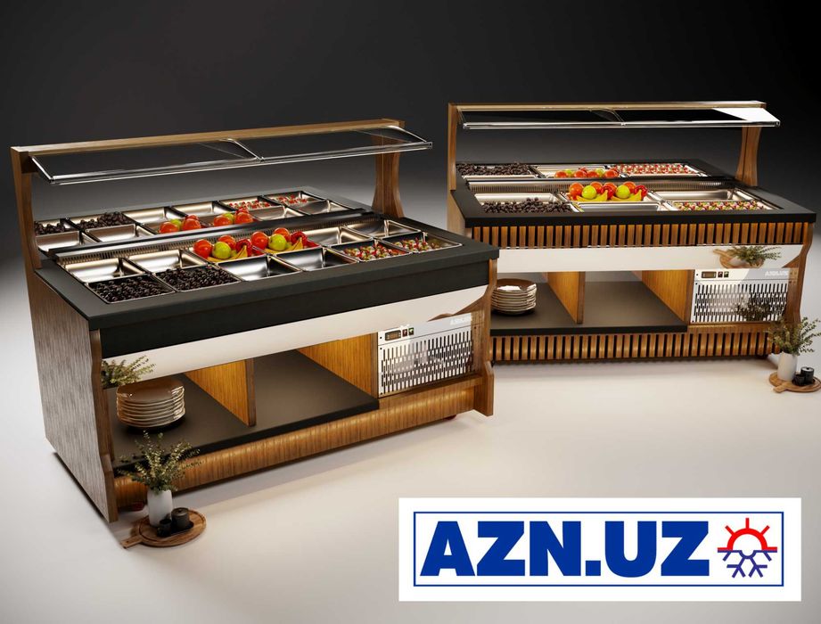 Холодильная Витрина с гастроёмкостями для демонстрации готовых блюд.