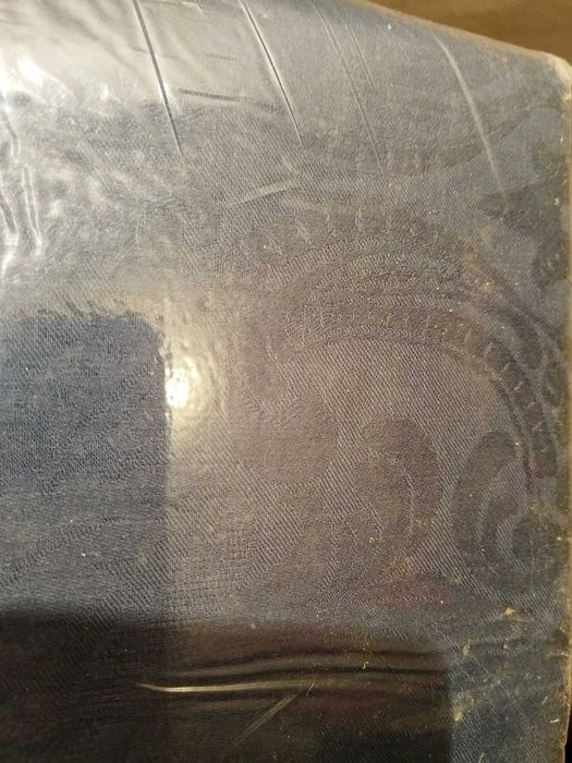 Галяма покривка за маса Damask dug 100% памук 160x260 cm тъмно синя