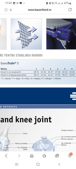Orteza Bauerfeind Gemania marimea 5 picior drept