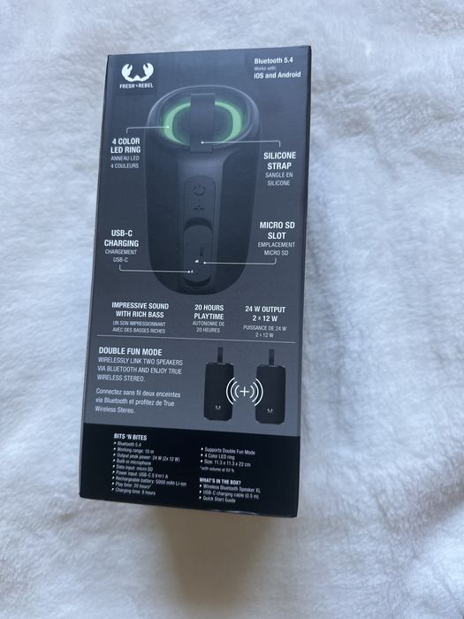 Boxă Fresh ‘n Rebel 24W cu LED – Sunet Puternic & Design Modern