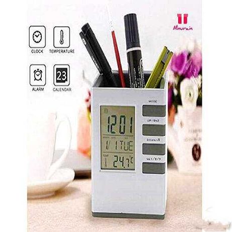 Моливник - електронен Led часовник с термометър и будилник