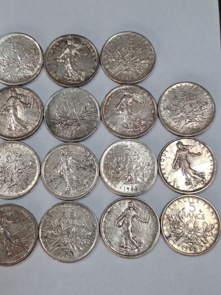 Сребърни монети 5 Francs 1960г