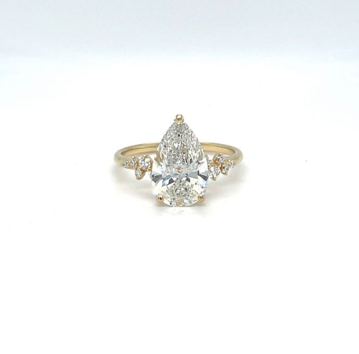 Годежен пръстен с диамант, 14к злато