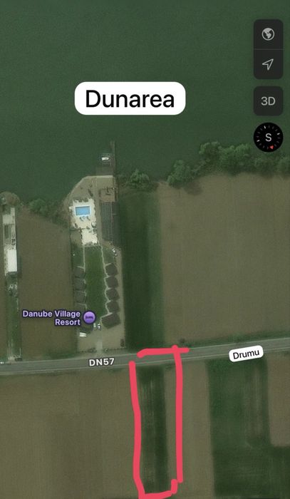 Vand teren la dunare aproape de berzasca