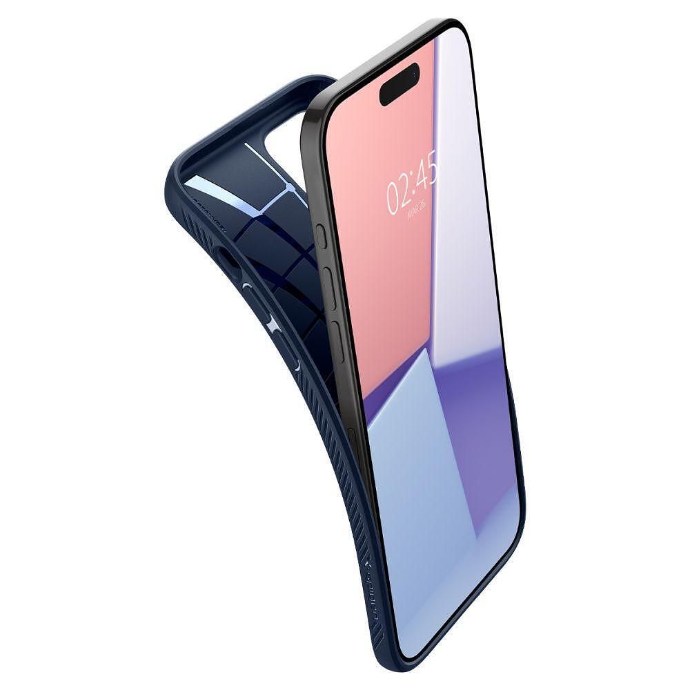 Калъф spigen liquid air за iphone 15 pro max navy blue