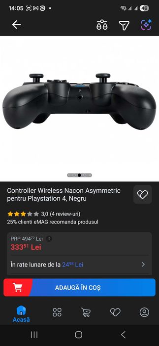 Controller cu fir Nacon ps4 wireless