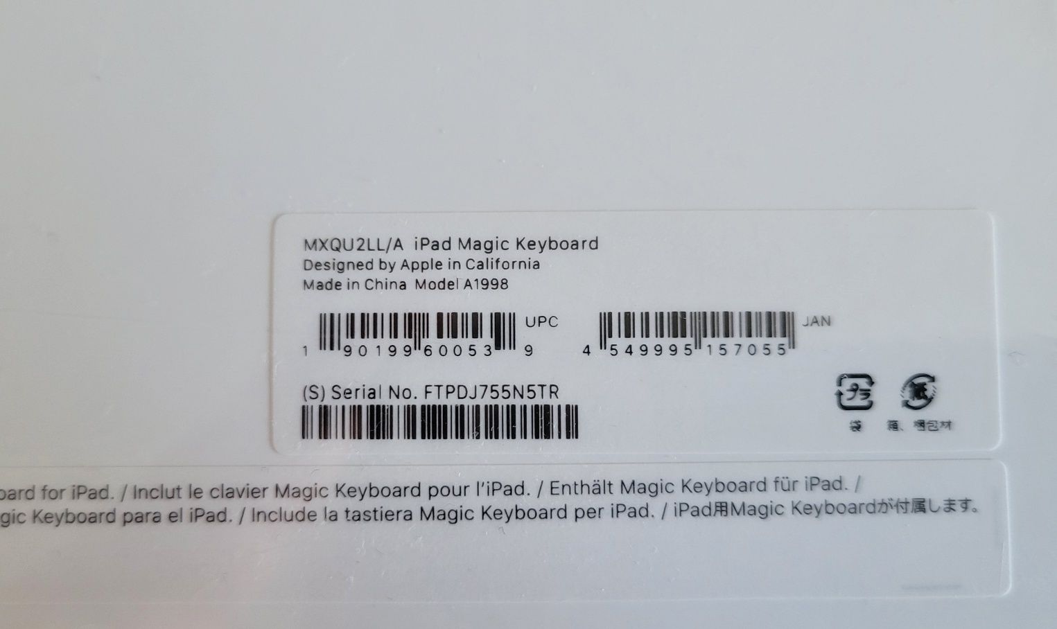 Tastatura Apple Magic Keyboard pentru iPad Pro , sigilată