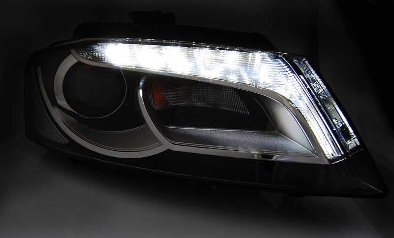 Фарове Ауди А3 8П 2008-2012 ЛЕД Тунинг Тъмни ЛЕД Audi A3 8P LED