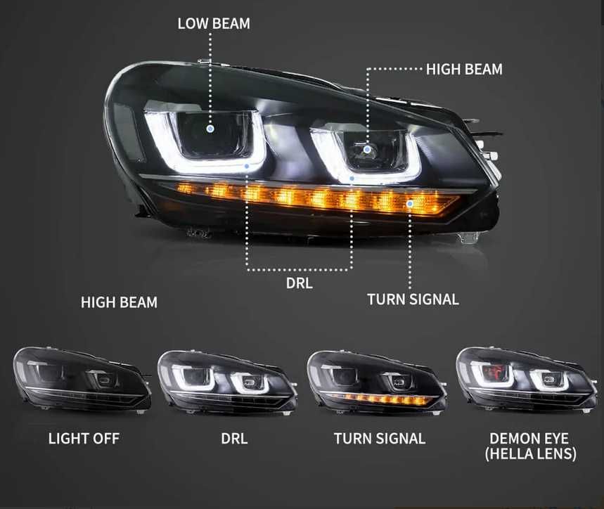 LED тунинг фарове Mk6 Volkswagen GOLF  2008-2014