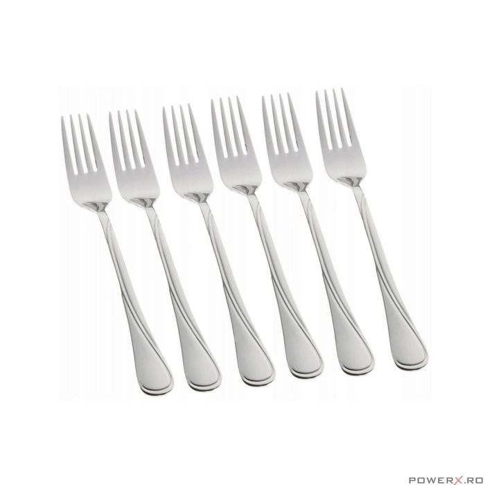 Set 6 furculite pentru masa, inox, KINGHoff