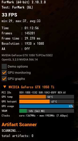 Placa video Asus nvidia gtx 1050 ti - 4GB Vram