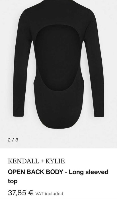 Kendall & Kylie ново боди high leg, с изрязан гръб, два цвята