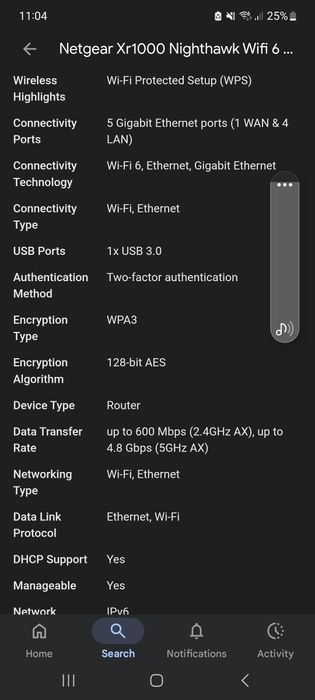 Vand Netgear Nighthawk XR1000 WiFi6