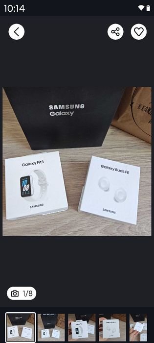 Новый наушник Samsung Galaxy Buds FE + Смарт часы Samsung Galaxy Fit 3