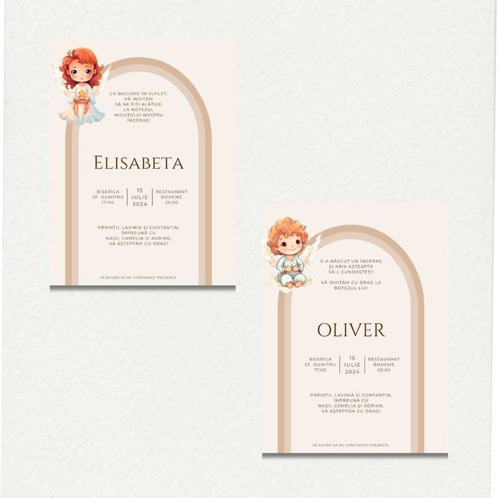 Invitații digitale botez – 40 lei