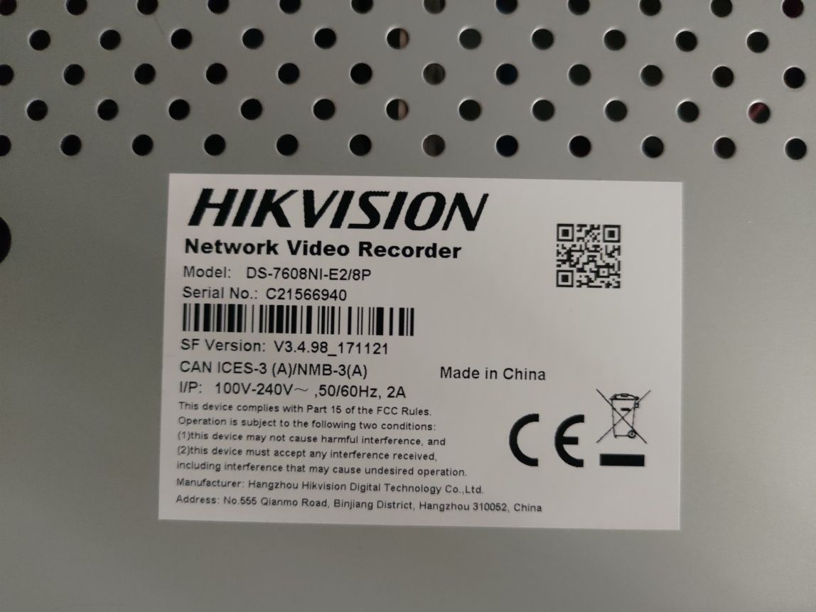 Видеонаблюдение Видеорегистратор Hikvision DS-7608NI-E2/8P с камерами