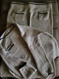 Fustă și pulover gri (set)