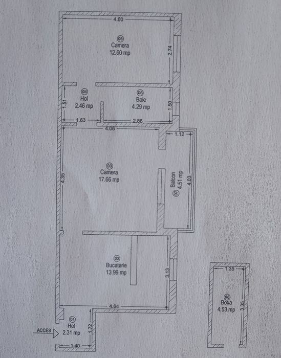 Proprietar, Comision 0%, Apartament 2 camere ,Girocului, etaj 4/4,