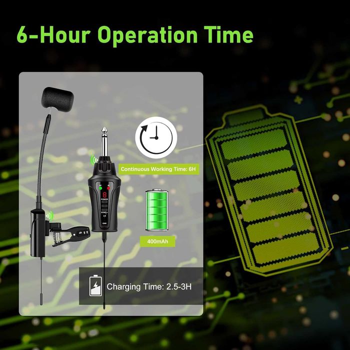 Wireless microfon UHF ACEMIC ST-5 pentru saxofon trompetă trombon