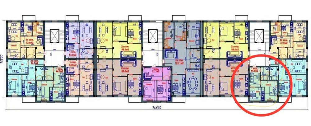 Инвестиция в новостройку Sergeli Elite — 45 м², Сергели-5