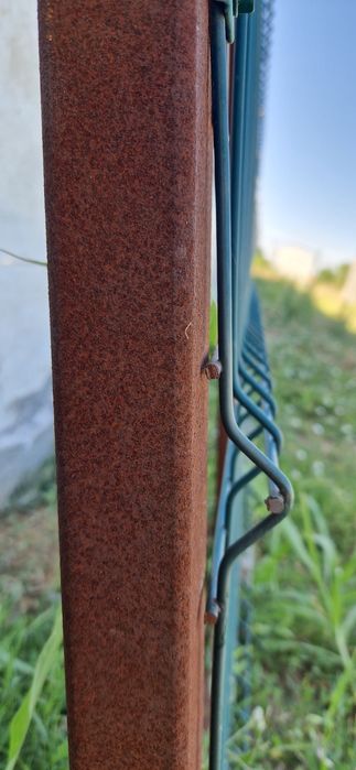 Poartă dublă din fier și plasă de oțel – 2x5m, cu balamale incluse