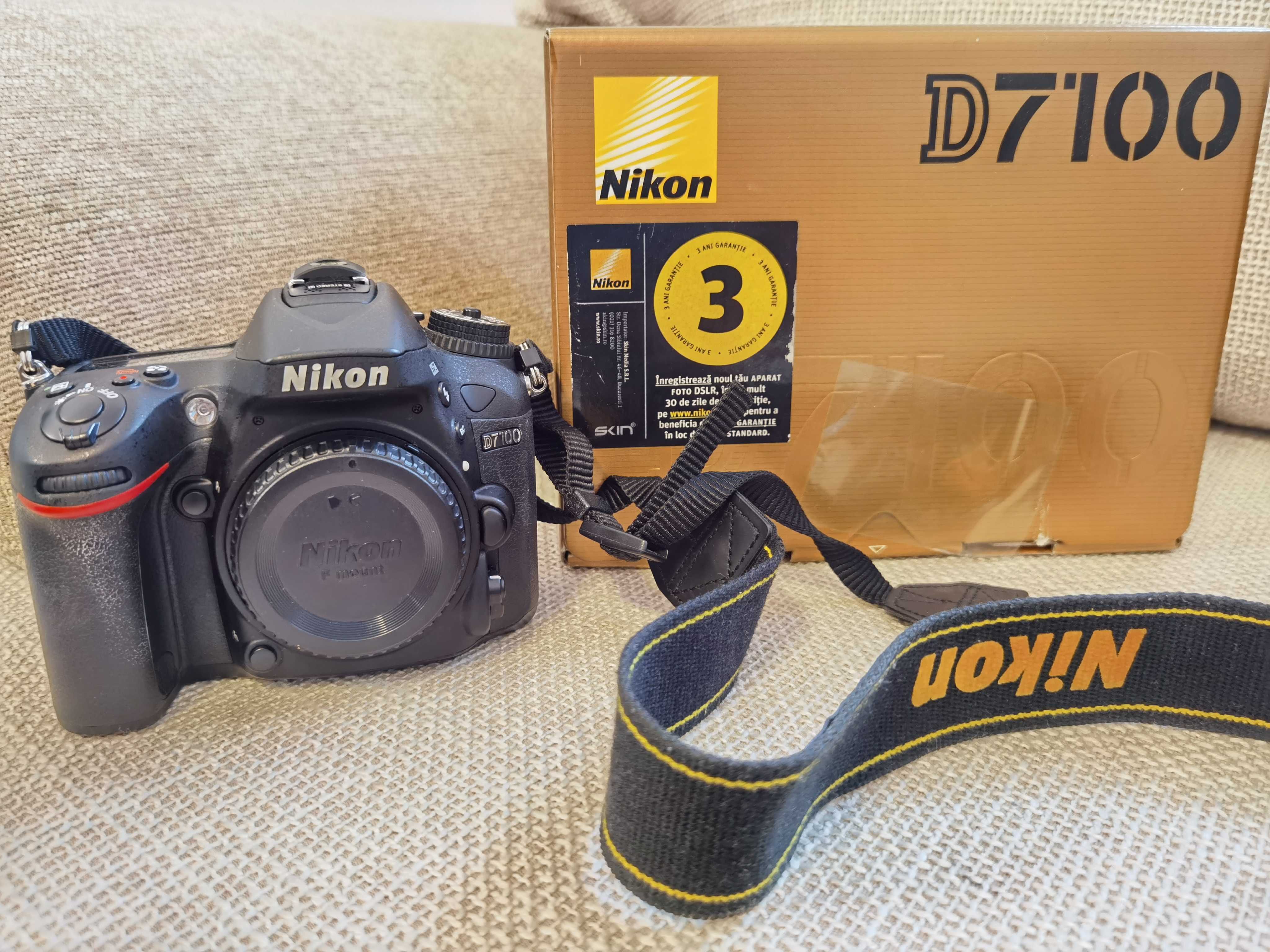 DSLR Nikon D7100 in cutie complet ca nou 11716 cadre doar Body