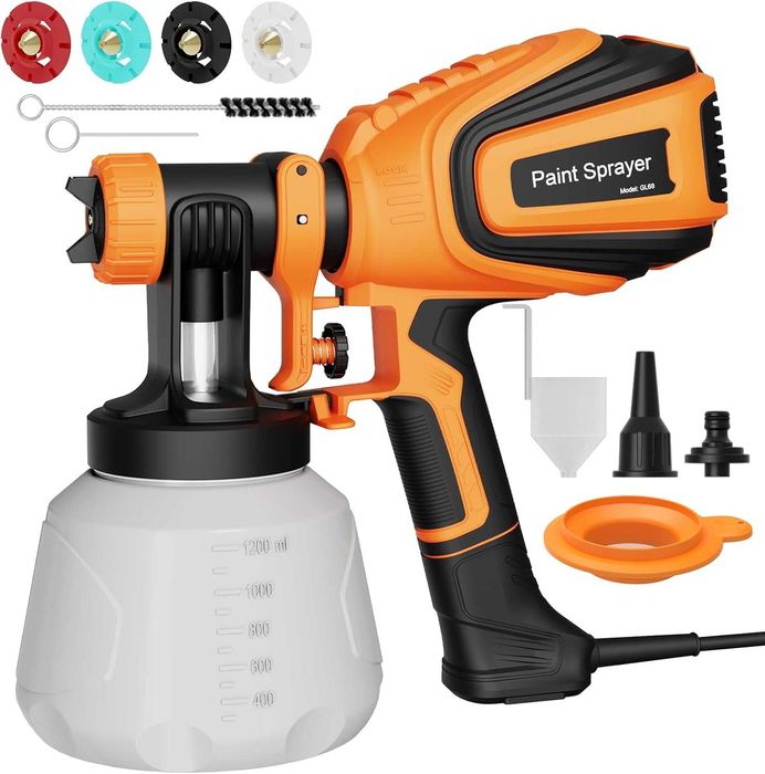Електрически пистолет за боядисване 700W, 1200 мл, 4 дюзи, 3 режима