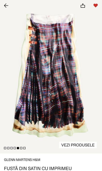 Fusta satin Glenn MartensxH&M