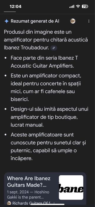 Amplificator Ibanez ca nou