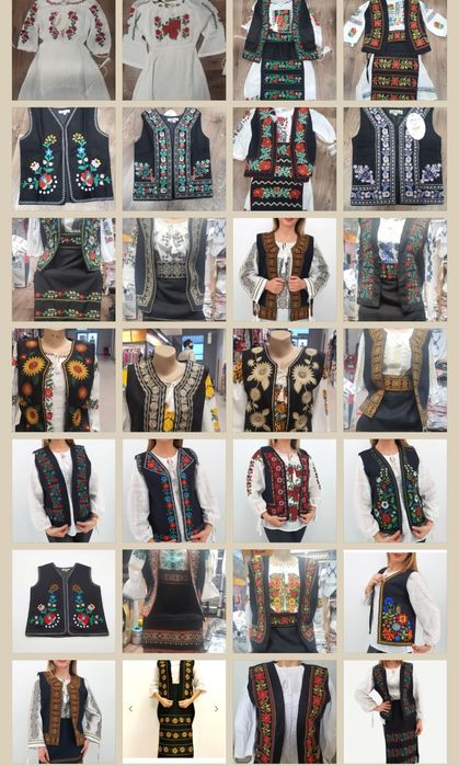 Ii copii,dama, barbati. Motive populare cusute. Timisoara. Super preț.