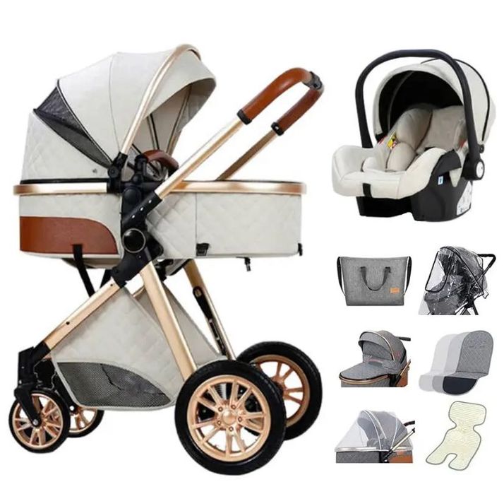 NOU Carucior bebe 3 in 1 bebelus landou copii pliabil smart + CADOU