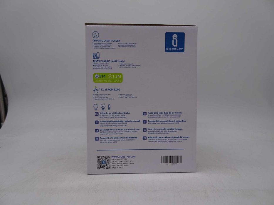 Lampa de birou, ceramica, alb , dimensiuni 17x17x31cm