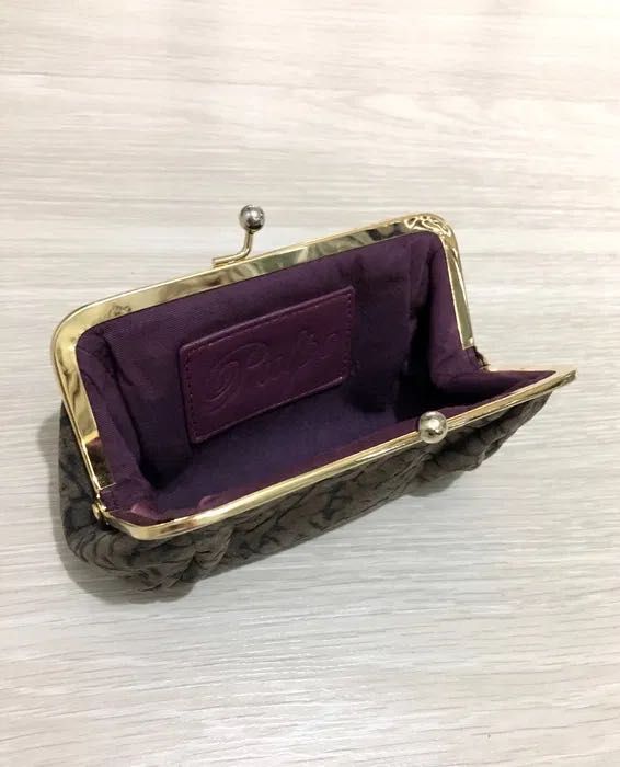 Portofel portmoneu piele cu animal print si inchidere metalica clutch