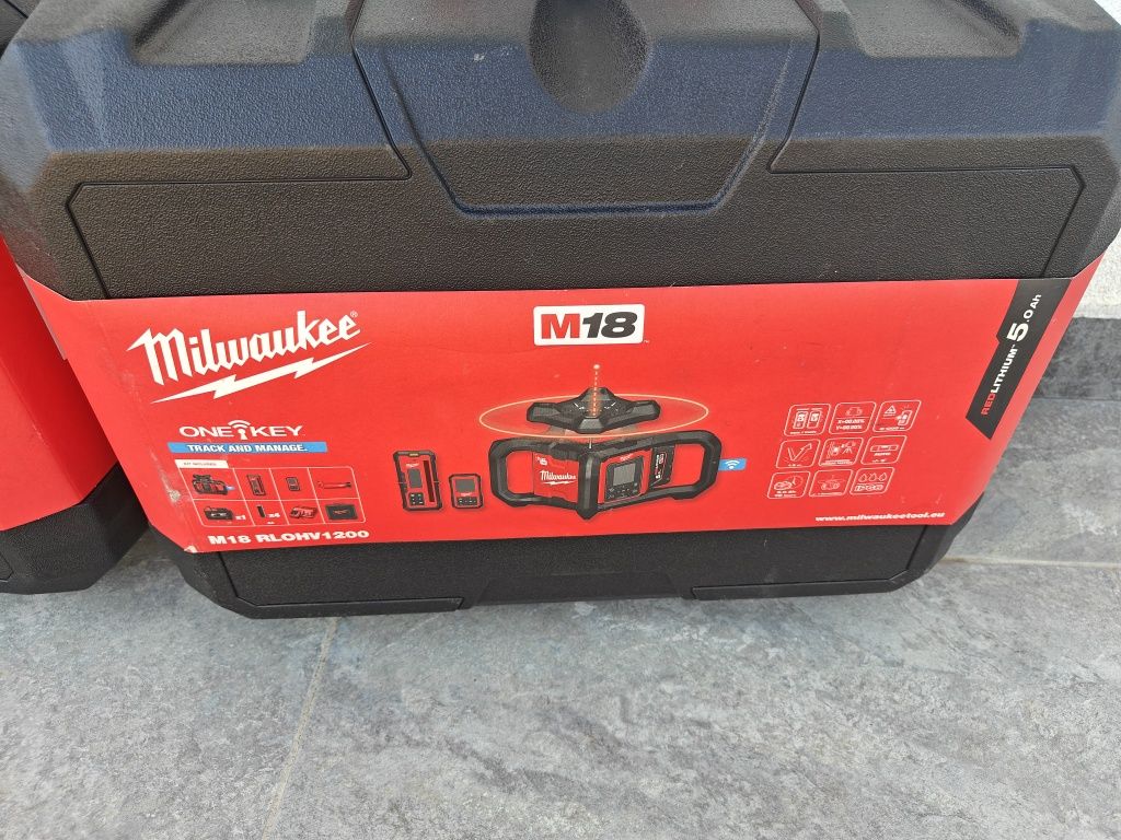 Valiza transport Milwaukee Nivela laser rosie rotativa orizontala M18