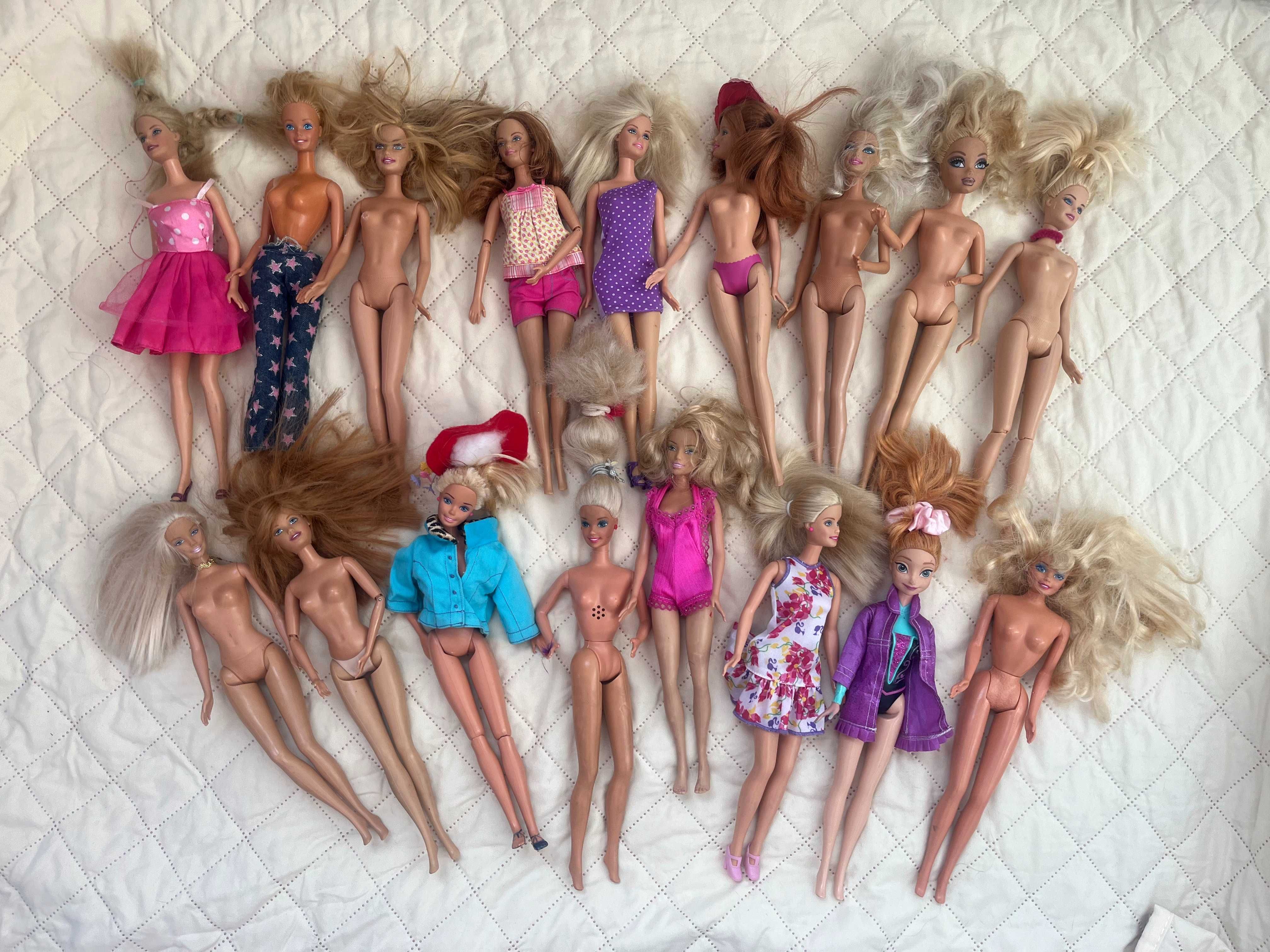 Colectie lot 60 papusi Barbie + 3 Ken + accesorii Mattel originale