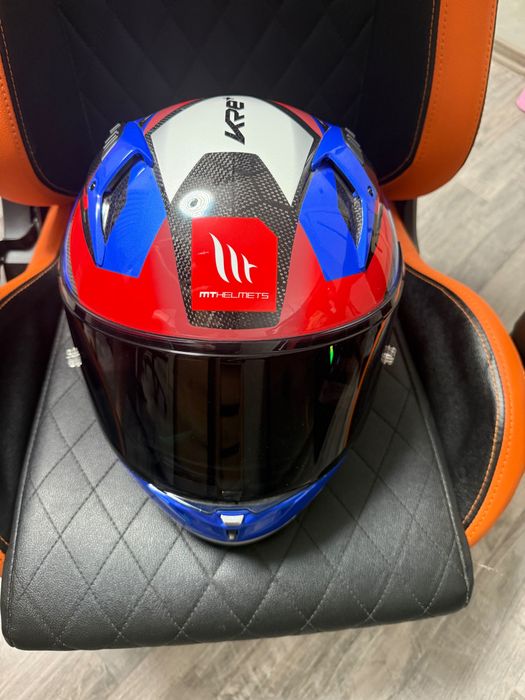 Каска MT KRE+ Carbon Projectile D7 GLOSS BLUE XL