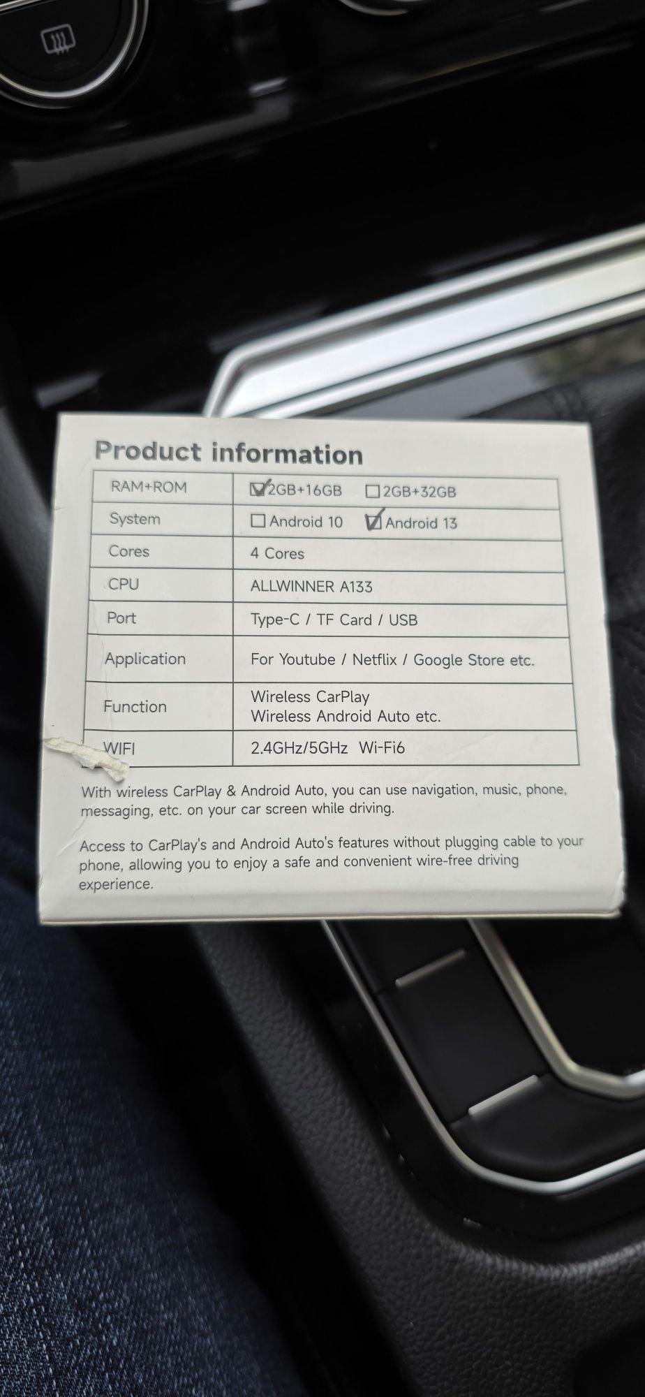 Vând  wireless carplay